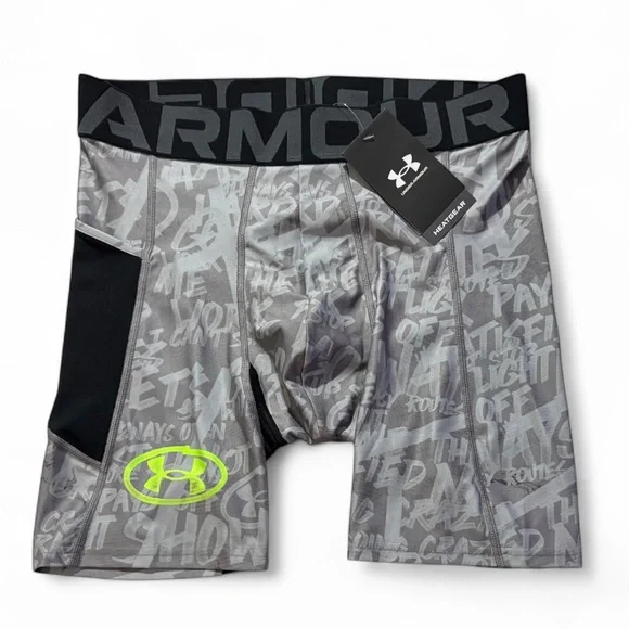 Under Armour HeatGear Alter Ego message Printed Compression Shorts 1382111-011 - Picture 1 of 11